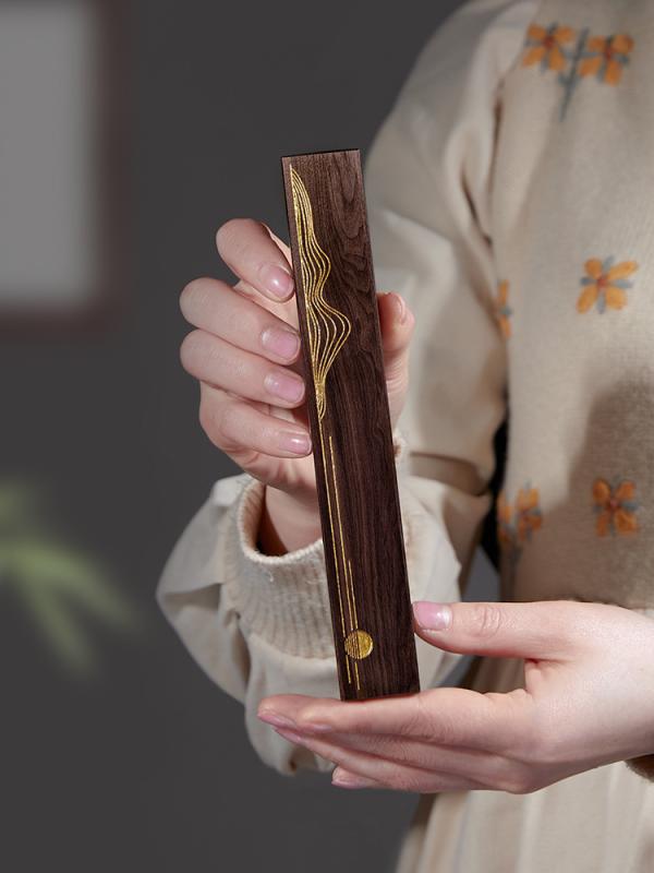 楽天市場】文鎮 おしゃれ 真鍮 190g 12cm 2点セット 収納袋 祥雲 蓮の 