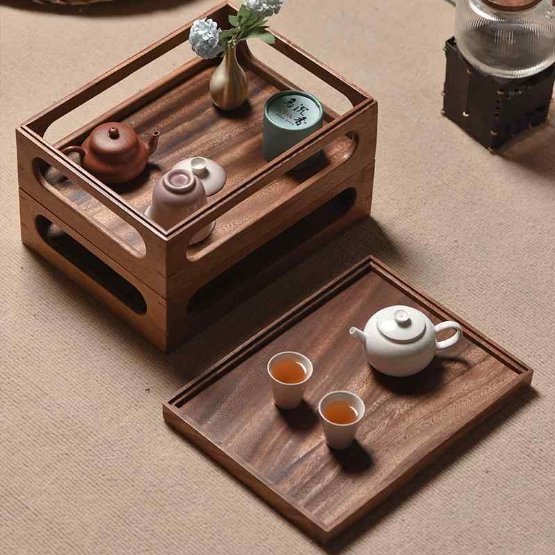 中国茶 茶具 茶道 道具 キャビネット ティーテーブル 収納 ボックス ラック 木製 黒胡桃 ウォールナット 無垢材 茶壺 急須 湯呑 茶杯 家庭用 来客 アクセサリー 雑貨 小物 用品 セット おしゃれ レトロ 練習 お稽古 ギフト 手作り