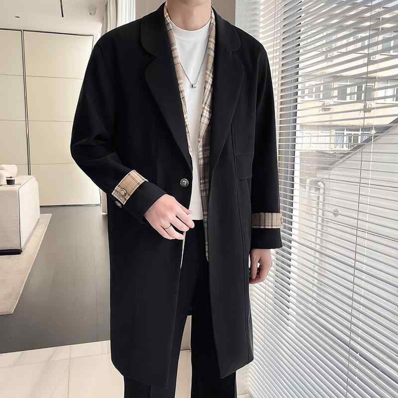 メンズ チェスターコート 大きいサイズ ゆったり アウター ミドル丈 シングルブレスト ボタン ポケット 長袖 防寒 暖かい ビジネス カジュアル 通勤 普段使い おしゃれ スタイリッシュ シンプル 重ね着風 春秋 ブラック アーミーグリーン|フロントップ店