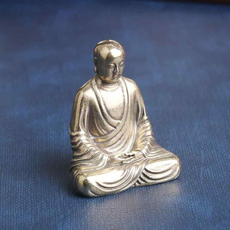 置物 インテリア 真鍮 レイアウト レトロ 地蔵 菩薩 像 装飾 崇拝 神 銅 工芸品 ギフト 彫刻 精巧 リアル 小さめ 軽量 チャイナ風 リビング 玄関