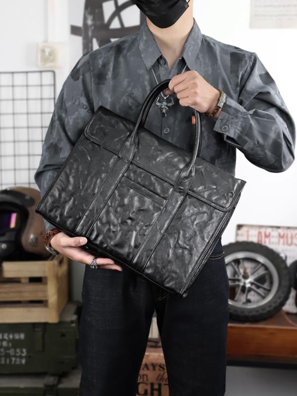 パソコン 入る バッグ ショルダー メンズ レザー おしゃれ ビジネス PC ブリーフケース 大容量 レトロ