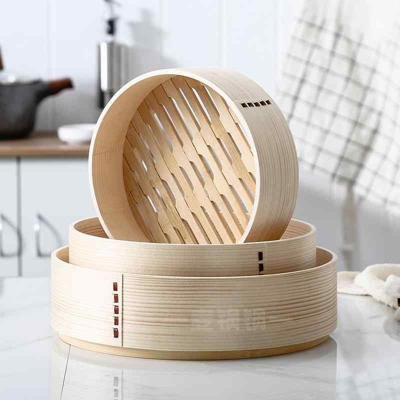 蒸し器 竹編み せいろ 深型 家庭用 調理器具 竹製 手作り 蒸し籠 中華料理 点心 小籠包 饅頭 蒸しパン 杉材木蓋 ヘルシー料理 キッチン用品