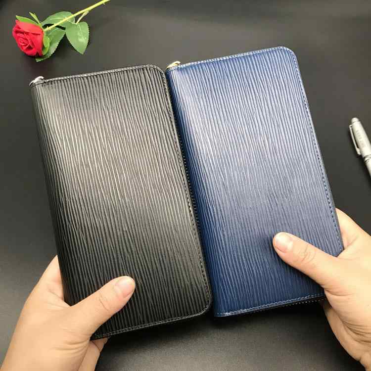 財布 メンズ 長財布 波型エンボス ラウンドファスナー 大容量 多機能 合皮 ラッキーアイテム 男性用 ビジネス カジュアル ウォレット セカンドバッグ 4,144円