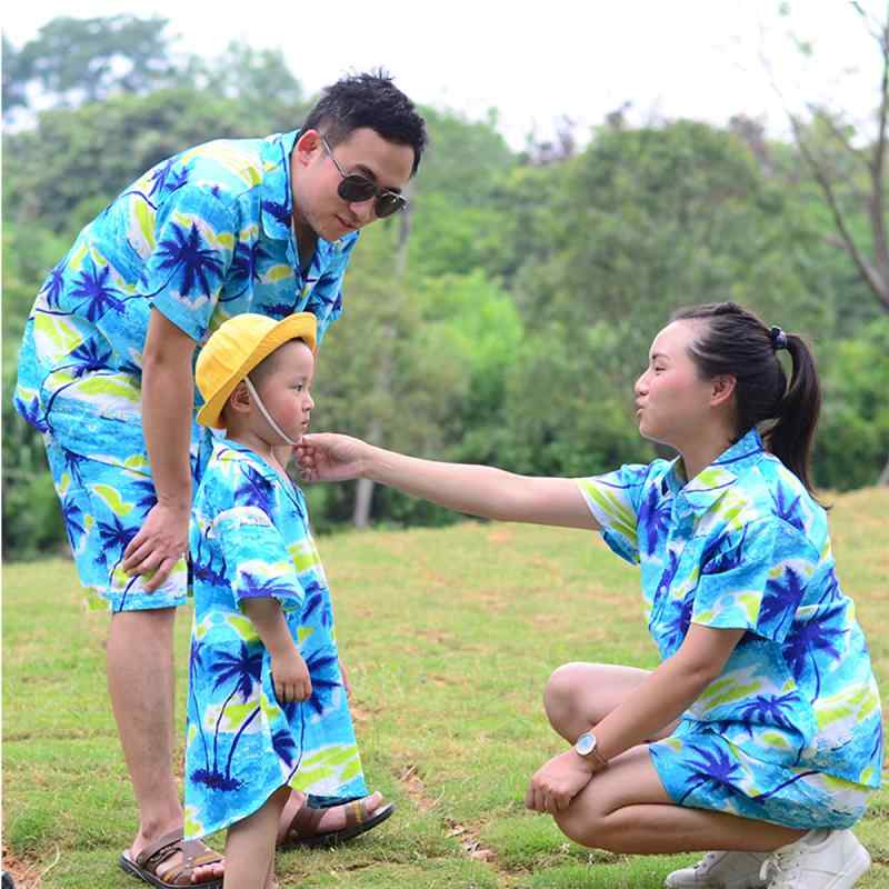 シャツ 男女兼用 半袖 花柄 プリント アロハシャツ ハワイアン リゾート カジュアル カップル 親子 ペアルック 綿 コットン ゆったり トップス ビーチ 旅行 レジャー 南国風