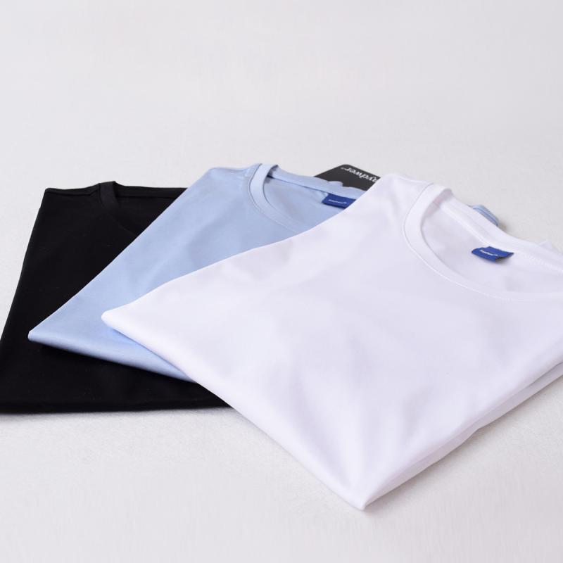 Tシャツ メンズ 男性用 長袖 80番手 光沢綿 新疆長綿 薄手 無地 クルーネック ラウンドネック 接触冷感 ゆったり ビッグシルエット 綿 コットン 秋冬 光沢 吸湿速乾 普段使い