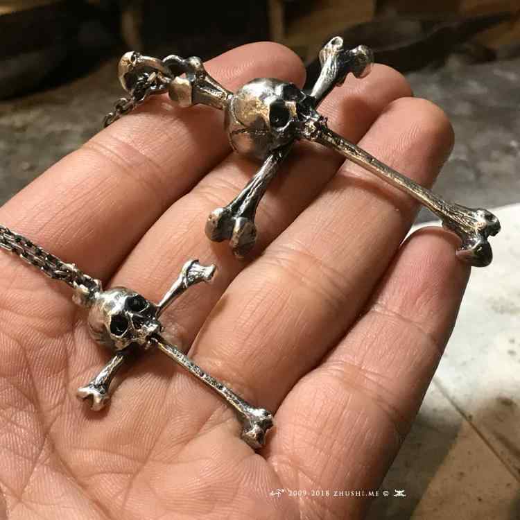 ペンダント シルバー925 小型 スカル ボーン クロスモチーフ ネックレス ブレスレット メンズ ユニセックス アクセサリー 39,943円