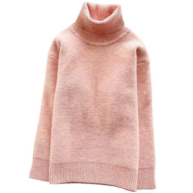 ニット キッズ 男の子 女の子 ハイネック タートルネック 無地 シンプル 裏起毛 裏ボア 厚手 あったか 暖かい 防寒 トップス インナー 秋冬