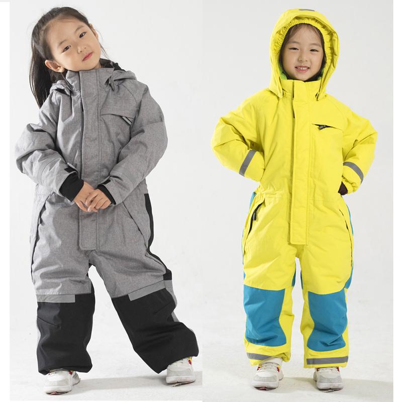 スキーウェア キッズ 男の子 女の子 ワンピース つなぎ ジャンプスーツ 中綿 厚手 防風 防水 防寒 暖かい 透湿 耐摩耗 秋冬 リフレクター 反射材 子供