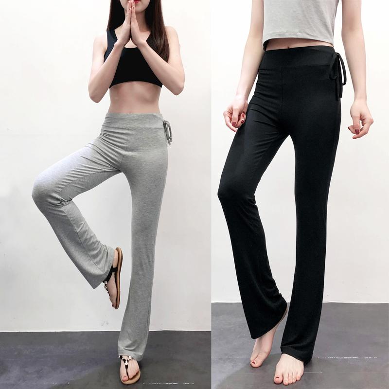 ヨガパンツ レディース ハイウエスト ストレート セミフレア 再生 ゆったり 通気性 ストレッチ トレーニング ダンス フィットネス 細見え 体型カバー ロングパンツ