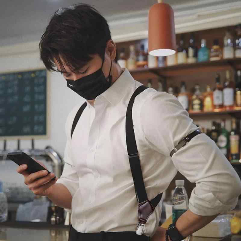 サスペンダー メンズ おしゃれ レトロ サイド クリップ 伸縮性 紳士 シンプル スーツ バック 柔らかい ストラップ ビジネス 黒 白 グレー