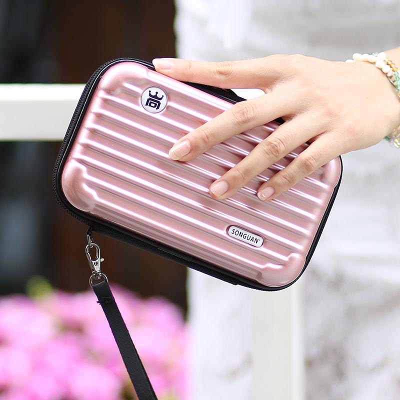 コスメポーチ レディース ミニ 化粧箱 ハードケース 旅行用 洗面用具入れ 収納ボックス 防水 PC 軽量 お泊り 出張 機内持ち込み 手提げ 小物入れ 多機能