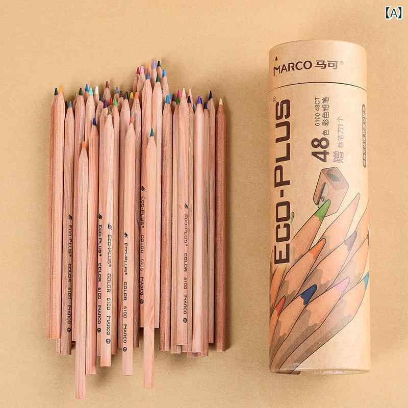 色鉛筆 学生用 大人 絵画 デッサン イラスト 塗り絵 油性 プラスチック軸 筒型 収納ケース 24色 36色 48色 多色 大容量 画材