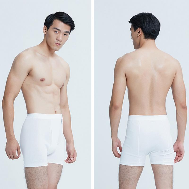 ボクサーパンツ メンズ 男性用 綿 コットン ハイウエスト ルーズフィット ゆったり 大きいサイズ スポーツ 普段使い 部屋着 U字立体構造 赤 レッド 3枚組