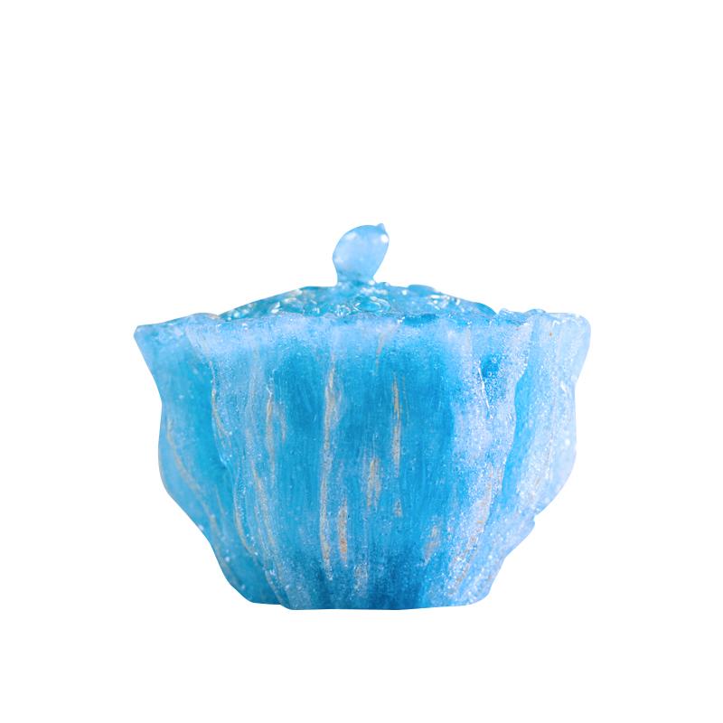 香炉 琉璃製 中国風スタイル 置物 インテリア 仏壇用 茶道 禅意 春華秋実 書斎 オブジェ 芸品 仏具 供養 瞑想 癒し ガーデニング・農業-植木鉢・プランター