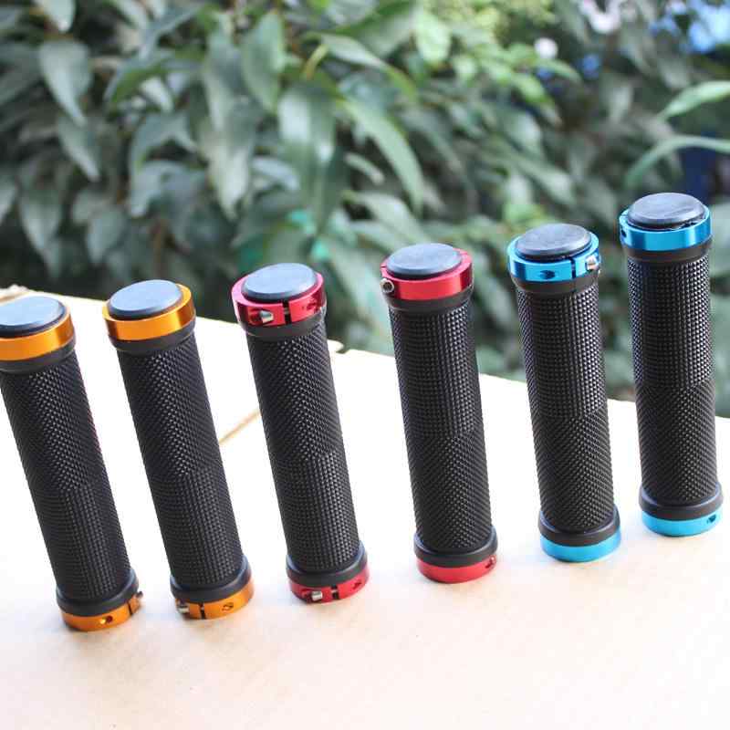 Bicycle Steering Wheel Grips for Mountain Bikes, Pistons, Cross Bikes, Road Bikes, Aluminum Alloy, Double Locking, Anti-slip Rubber, Rubber, Ergonomic Design, Shock Absorption, Vibration Absorption, Cycling, Street Riding, Everyday Use Parts