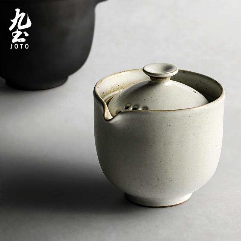 急須 日式 粗陶 手持ち 持ちはこび用 旅する 携帯型 茶器仕掛ける 一急須二杯 小型 レトロ 瀬戸もの 和風 荒土 手作り 執務室 アウトドア 普段使い走り 緑 白 黒 茶