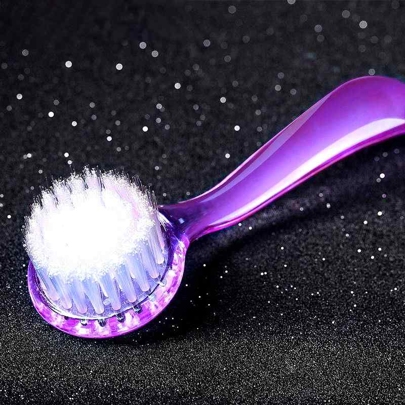 Nail Dust Brush, Round Cap, Dust Removal, Polishing, Scum Removal Gel, Nail Scalp, Easy to Carry, Clean, Nail Care Supplies, Purple, Blue, Transparent, Pink