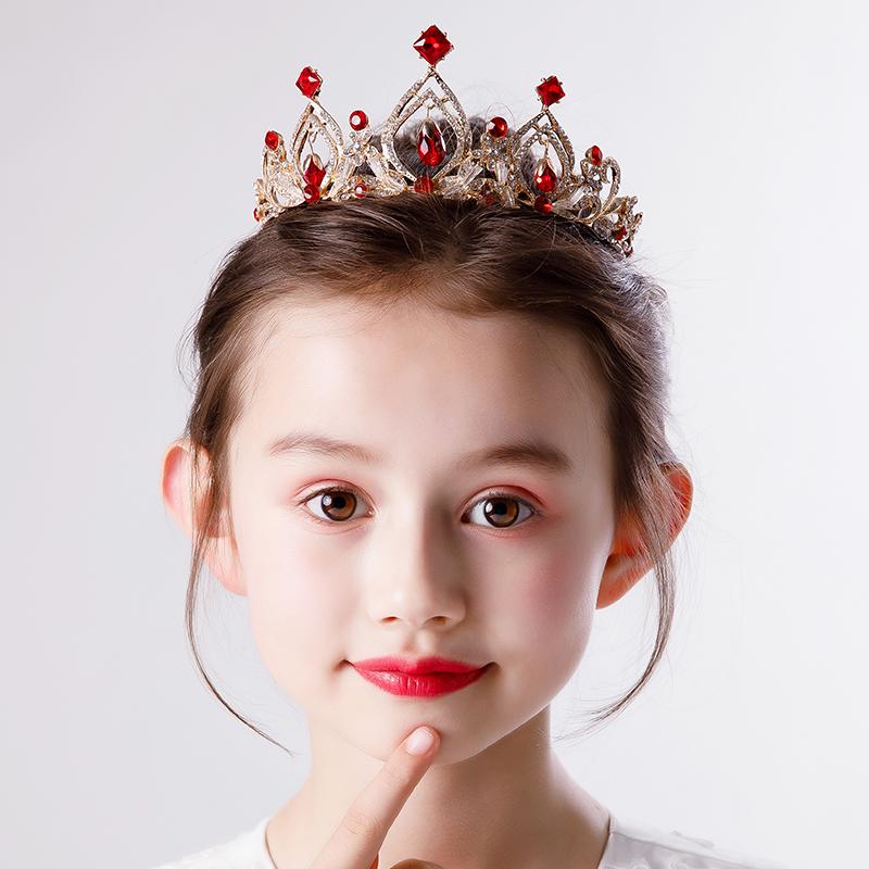 ヘアアクセサリー キッズ 女の子 プリンセス ティアラ カチューシャ 髪飾り ヘッドドレス 舞台 発表会 誕生日 パーティー イベント ゴールド