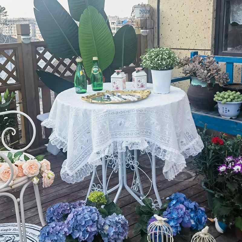 テーブルクロス おしゃれ エレガント 花柄 タッセル レース フリル 防塵 傷防止 食卓カバー ダイニング キッチン レトロ インテリア 新生活 模様替え