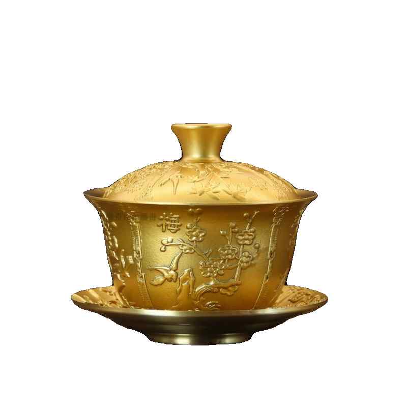 真鍮 黄銅 梅 蘭 竹 菊 三点セット 百福 龍 鳳凰 茶器 装飾品 置物 オブジェ インテリア 室内用 おしゃれ ヴィンテージ風 蓋つき