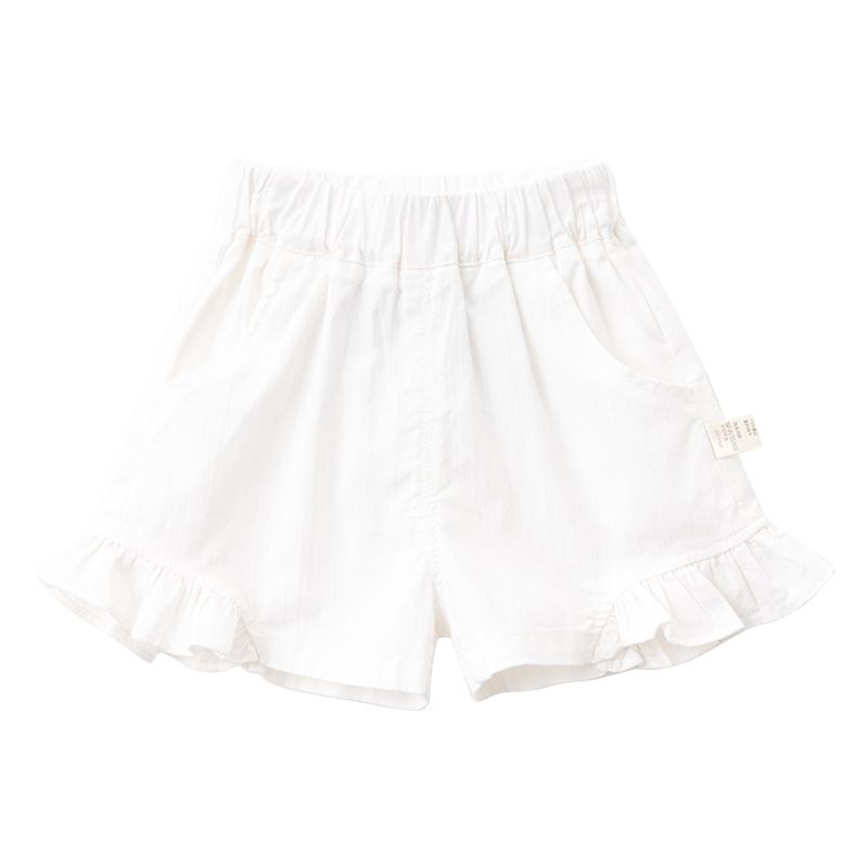 ショートパンツ キッズ 女の子 夏 韓国 ベビー 幼児 ボトムス 薄手 キュロット フリル ウエストゴム ポケット付き シンプル カジュアル かわいい 白 青 無地
