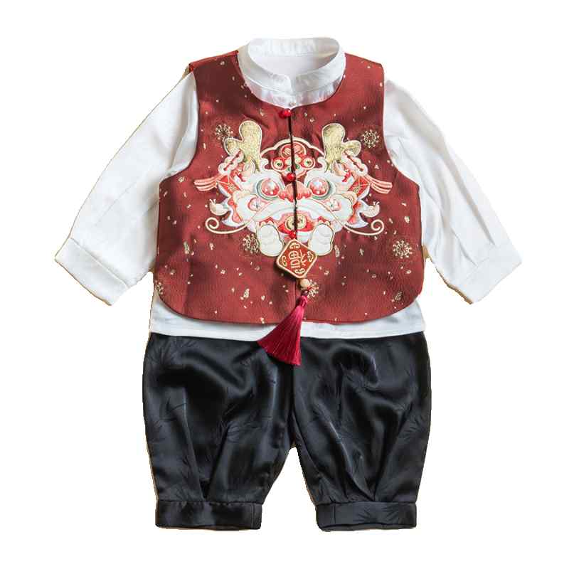 1歳 生まれ落ちる日 服 お坊っちゃん 2歳 もの言う花 瀬戸もの風 年月 セットアップ 長袖 プルオーバー 前食い違い 名取り草 照明ランプ色合い より良い 刺しゅう タッセル ズボン下 かぶり笠 薄っぺら ゆったり 儀式用 レトロ 愛くるしげ 火竜