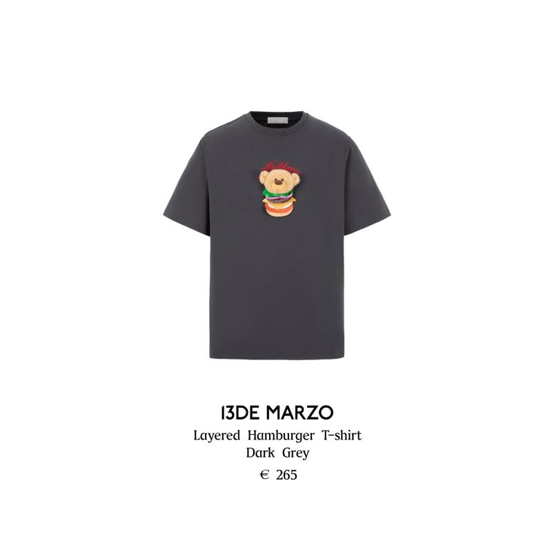 半袖 トップス レディース おしゃれ グレー ハンバーガー プリント Tシャツ 春夏 カジュアル ユニセックス ルーズフィット ストリート|フロントップ店