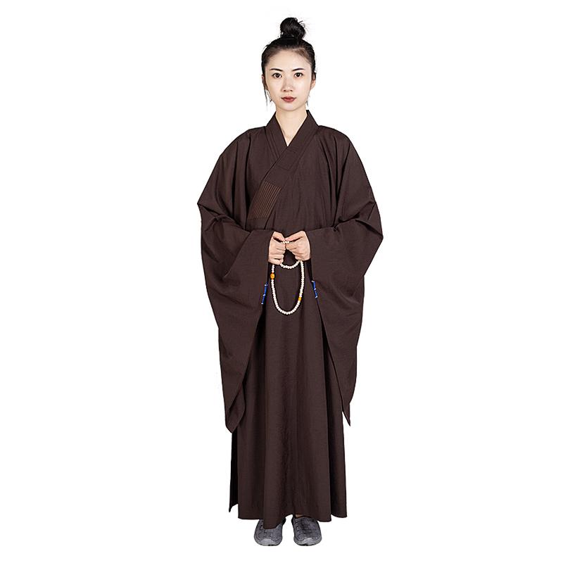 チャイナ風 服 仏教 僧侶 瞑想 禅 ガウン 衣装 春夏 男女兼用 リネン 通気性 ローブ 寺院 修行 大きいサイズ シンプル 無地 黒 黄 グレー