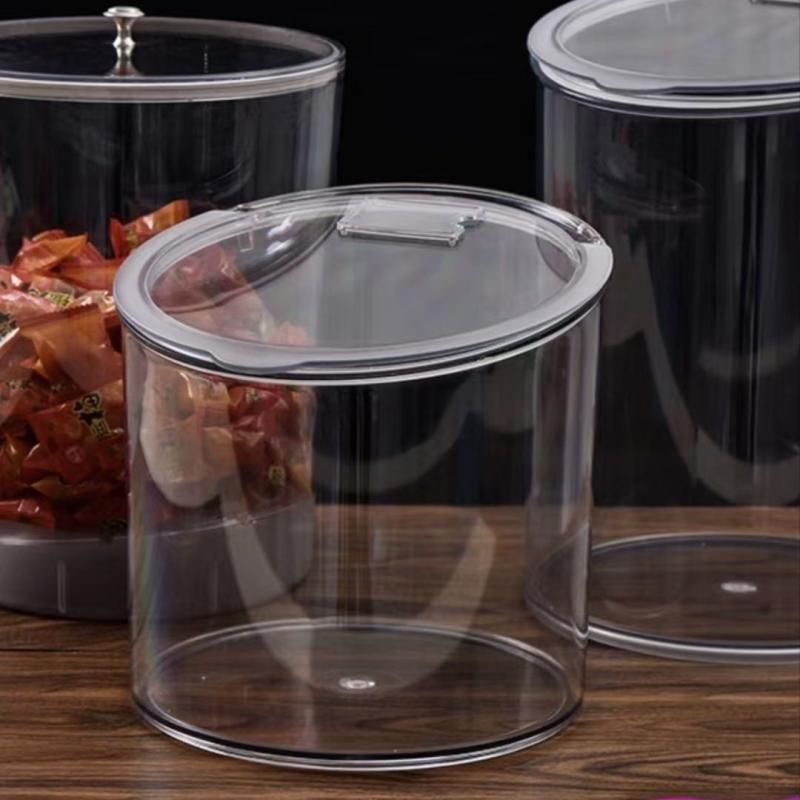 保存容器 プラスチック 密封 ディスプレイ ボックス 穀物 食品 防湿 厚め 耐衝撃 クリア ラウンド 収納 大きめ 整理 棚 キャンディー グミ シンプル 四角