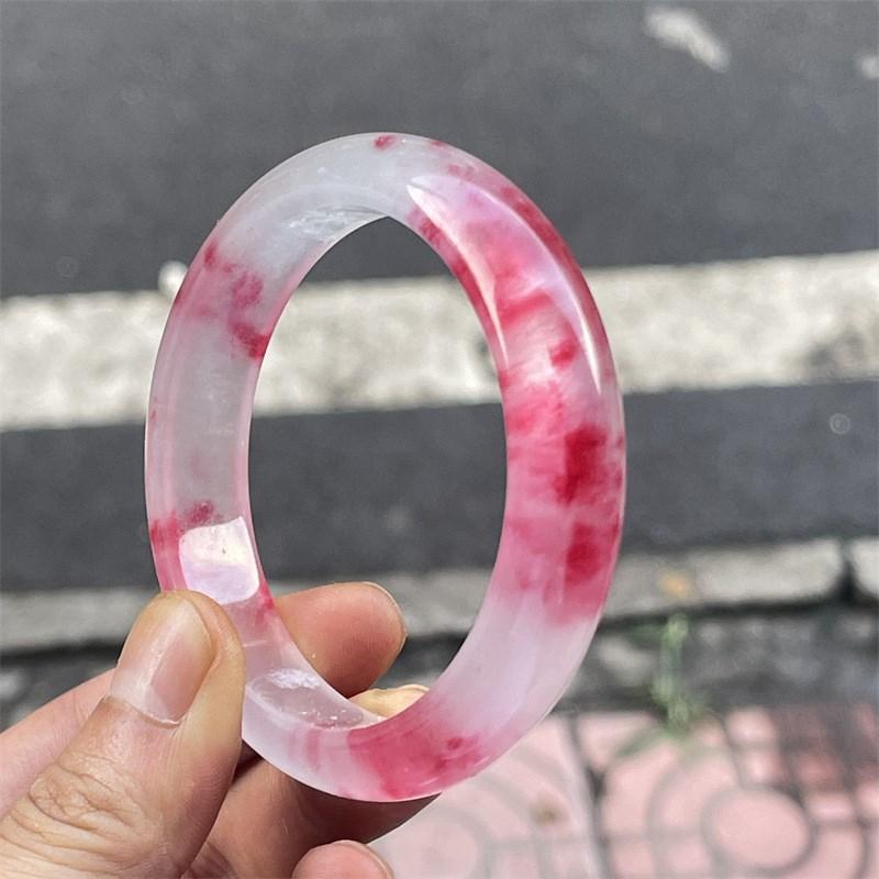 バングル クリア 大人 上品 レディース アクセサリー ブレスレット 太め 重ね付け ギフト 花柄 おしゃれ