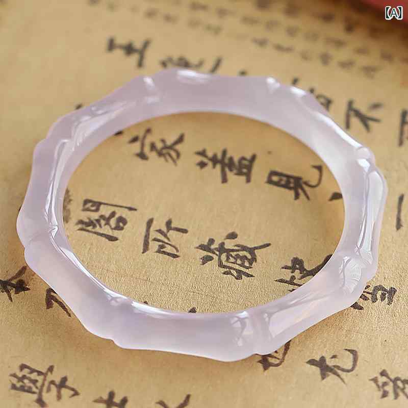 ブレスレット レディース 大人 上品 アクセサリー バングル 普段使い お出かけ 竹モチーフ クリア 紫 シンプル カジュアル おしゃれ