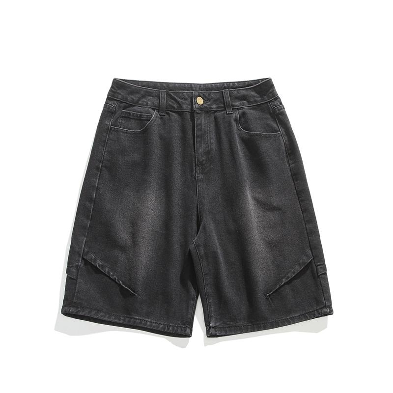 ハーフパンツ メンズ おしゃれ デニム グラデーション ウォッシュ加工 ヴィンテージ風 薄手 春夏 ゆったり
