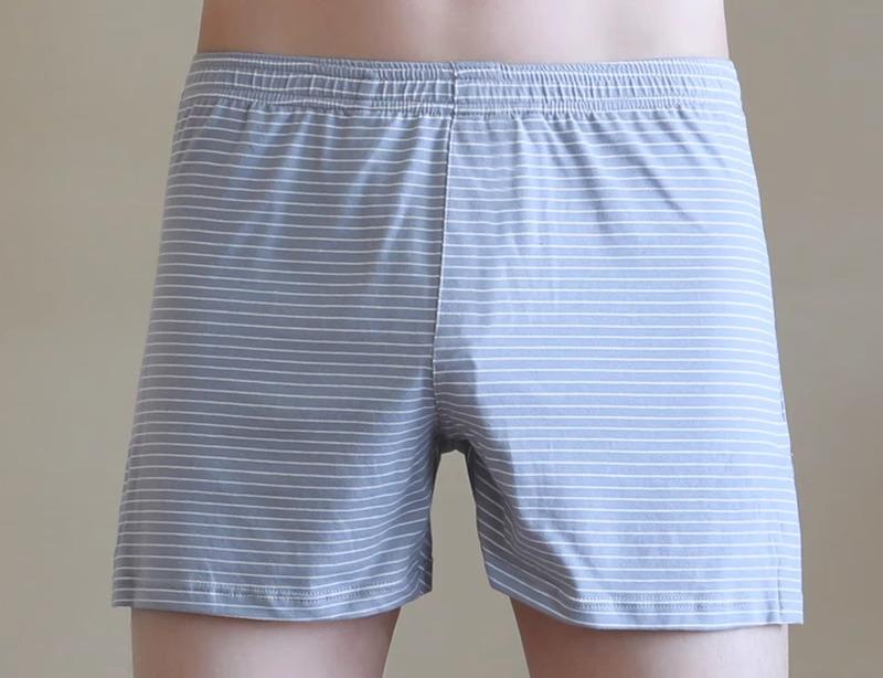 メンズ トランクス パンツ 下着 おしゃれ ウエストゴム 普段使い 旅行 出張 プレゼント 通気性 薄手 夏 コットン 綿 大きいサイズ ゆったり カジュアル プリント ストライプ柄 黒 青 緑