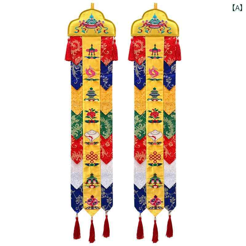 アラス 西蔵 仏教 タンカ 飾りつけ 祈とう旗 布 刺しゅう 曼荼羅 花 エンドレスノット タッセル ビーズ 吉祥 旗幟 旗国 飾りつけ 吊下げ かざり付ける 相図の好いたらしい 室内装飾 リビング 雑貨 小物 部屋の入り口 仏具 お寺さま 供物台 宗教的礼拝 エスニック 派手