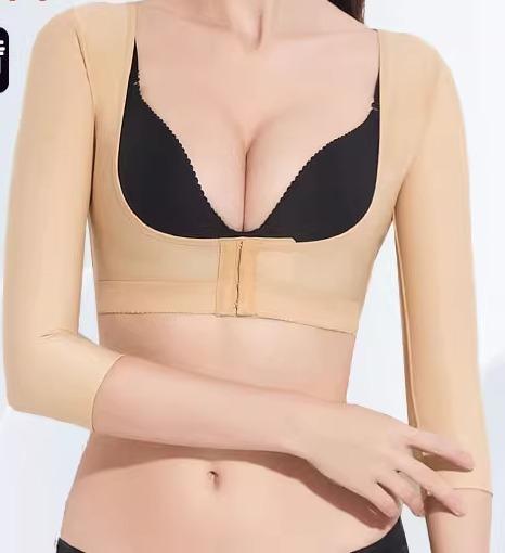 バスト サポート バンド 腕 吸引 手術後 補正 インナー 固定 保護 揺れ防止 七分袖 ストレッチ フロントホック 調節 大きいサイズ シンプル 無地