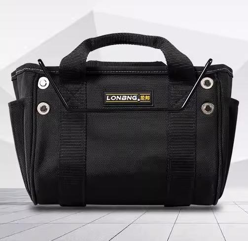 ツールバッグ オックスフォード 工具 収納 ケース 小物 整理 修理道具 ドリルポーチ 梯子用カバン 多機能 車整備 シンプル 黒 4,396円