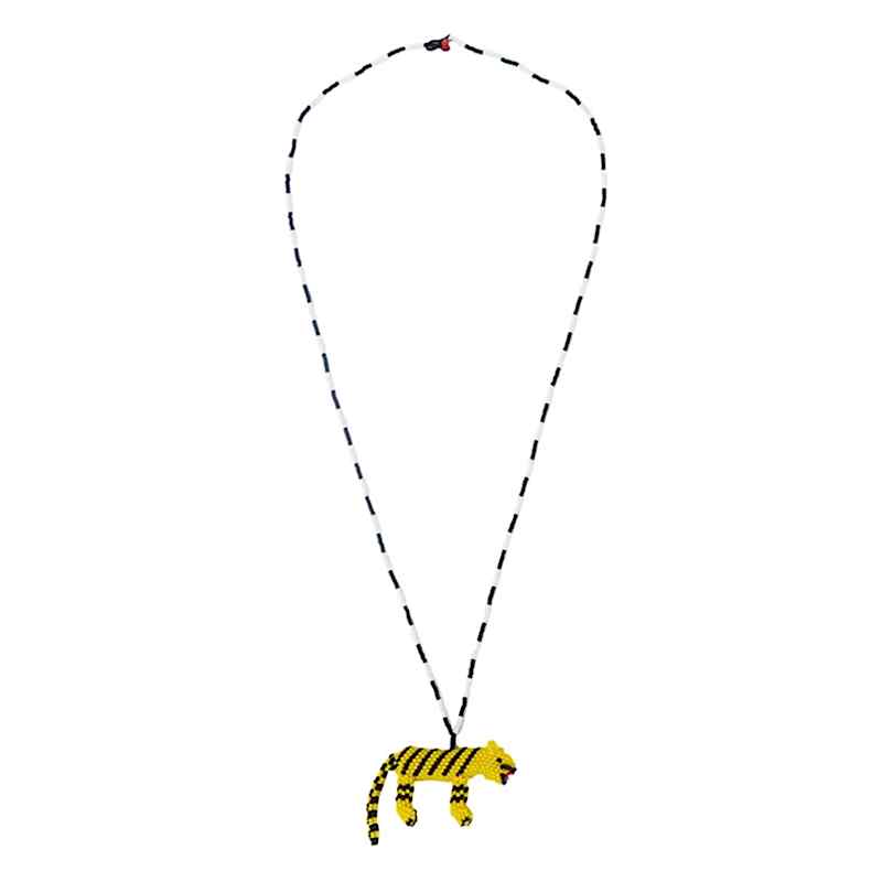 ロング ネックレス 夏 レディース メンズ ユニセックス ヤシの木 キノコ ヒョウ ビーズ ペンダント アクセサリー ビーチ リゾート カジュアル おしゃれ 黄 黒 赤
