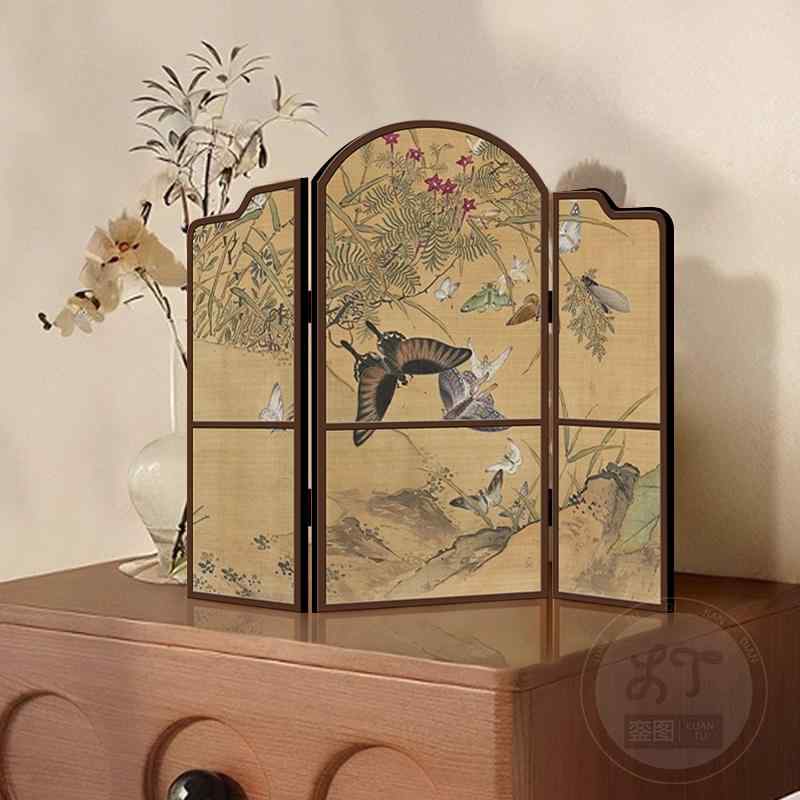 楽天市場】楠 彫 両面 屏風『 花鳥 山水 尽し 』 彫刻家 李建 細密