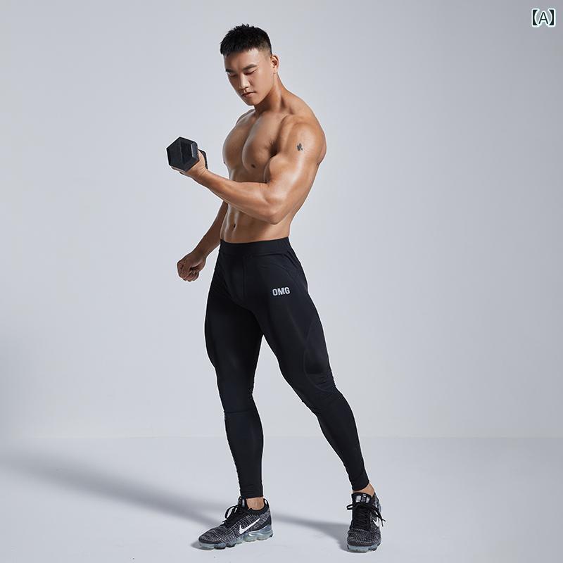 スポーツタイツ メンズ おしゃれ 錦綸 速乾 伸縮性 トレーニング ヨガ ロングパンツ フィットネス 素肌感｜フロントップ店