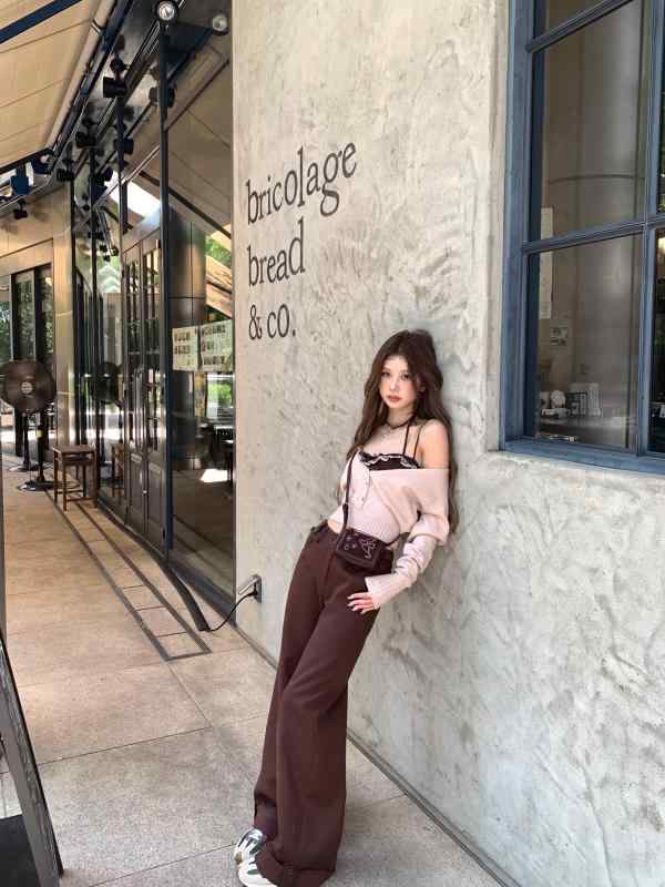 ワイドパンツ レディース おしゃれ ブランフィット ヴィンテージ風 アメリカン ゆったり ストレート 体型カバー ロング丈 カジュアル 秋