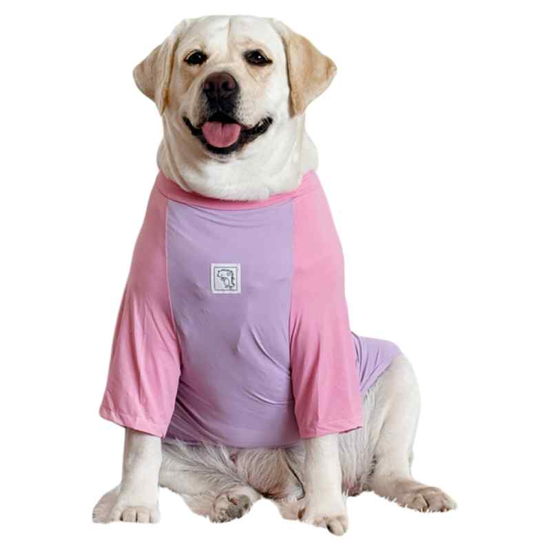 かわいい 犬 服 大型 ラブラドール レトリバー 夏 ひんやり 涼しい 日焼け対策 抜け毛防止 薄手 ラグランスリーブ カジュアル 大きいサイズ ピンク 緑 オレンジ