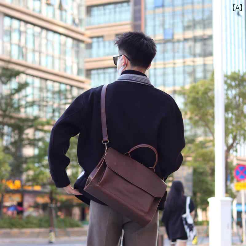 ブリーフケース バッグ メンズ おしゃれ ビジネス 大人 ショルダー 斜め掛け 手提げ 韓国 カジュアル シンプル 通勤 多機能 オフィス