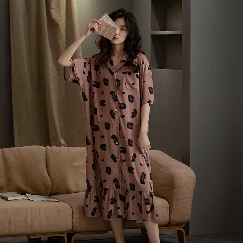 ルームウェア レディース おしゃれ 快適 半袖 ロング丈 ワンピース プリント ゆったり 夏 薄手 涼しい