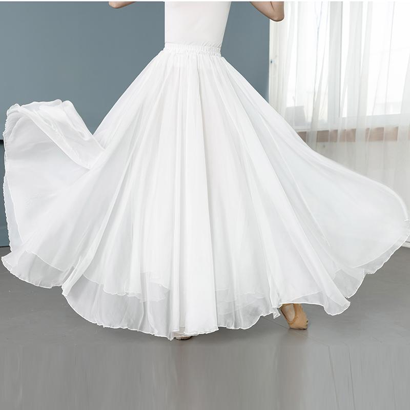 ダンス 衣装 スカート レディース おしゃれ 三層 フレア 720度モダン 中国風 舞踊 練習 クラシックウェア