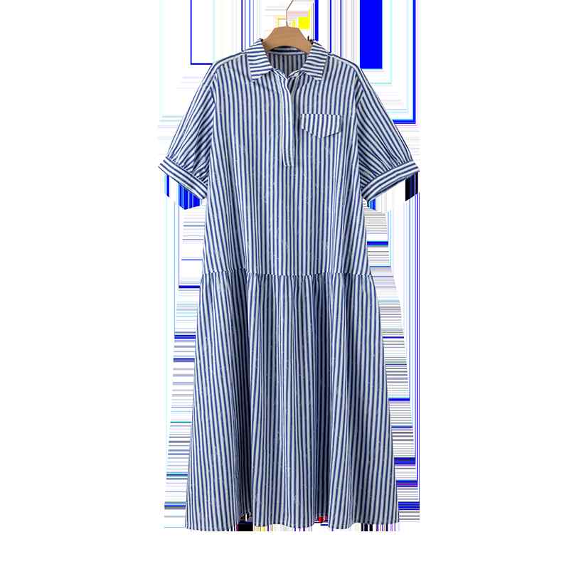 シャツワンピース レディース おしゃれ 大人 きれいめ 夏 ストライプ ライセル 航海風 ゆったり ロング丈 上品 カジュアル