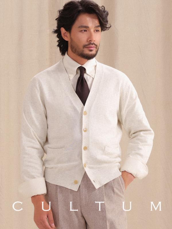 カーディガン メンズ 前開き 羽織り 秋冬 山ウール Vネック ニット シンプル 長袖 防寒 レイヤード|フロントップ店