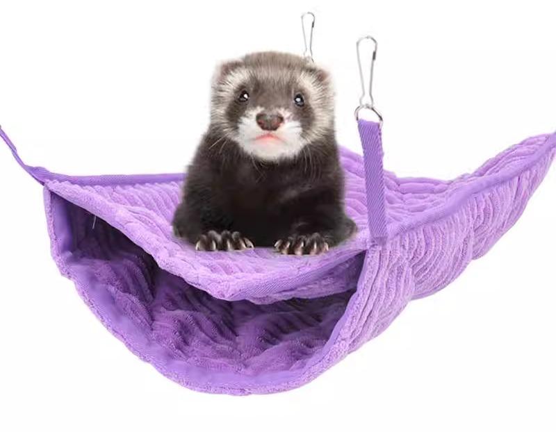 フェネットボール ハンモック 愛玩動物 愛くるしげ 吊り下げ 伏せ籠 冬 生あたたかい パステル色の ふわふわ 二重層 栗鼠 チンチラ 寝袋 巣 小さめ 分かりやすい 引っ掛かり 紫 茶