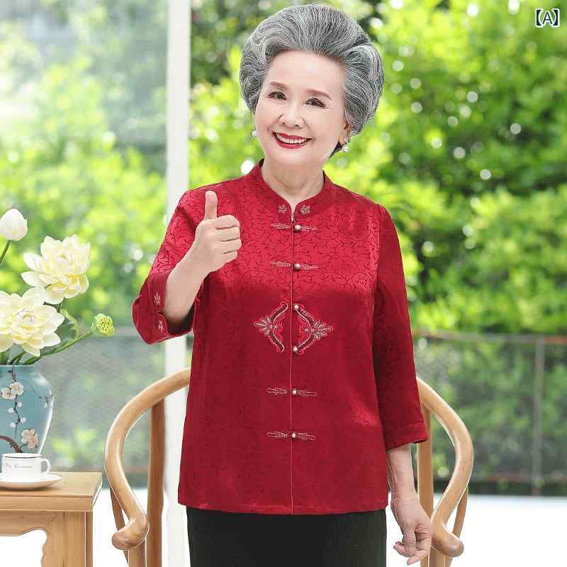 プルオーバー レディース 今めかしい 年がしら 成人女性服 60代 馬鹿でかい大きさ 秋 赤いこと 七分袖 花柄 華燭の典 御祭り 年長 婚宴フォーマル 分かりやすい 窈窕たる