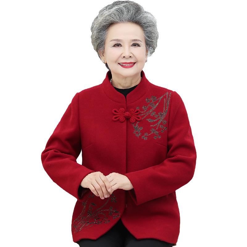 ジャケット レディース おしゃれ シニア 婦人服 60代 秋冬 長袖 花柄 ミセス フォーマル 上品 結婚式 お祝い 毛混 アウター きれいめ 祖母|フロントップ店