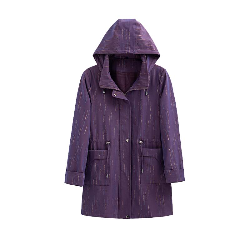 厚地の外套 レディース 今めかしい 年がしら 成人女性服 60代 秋 真っただ中丈 ボンネット ゆったり 馬鹿でかい大きさ 体型覆いかぶせる 窈窕たる アウター